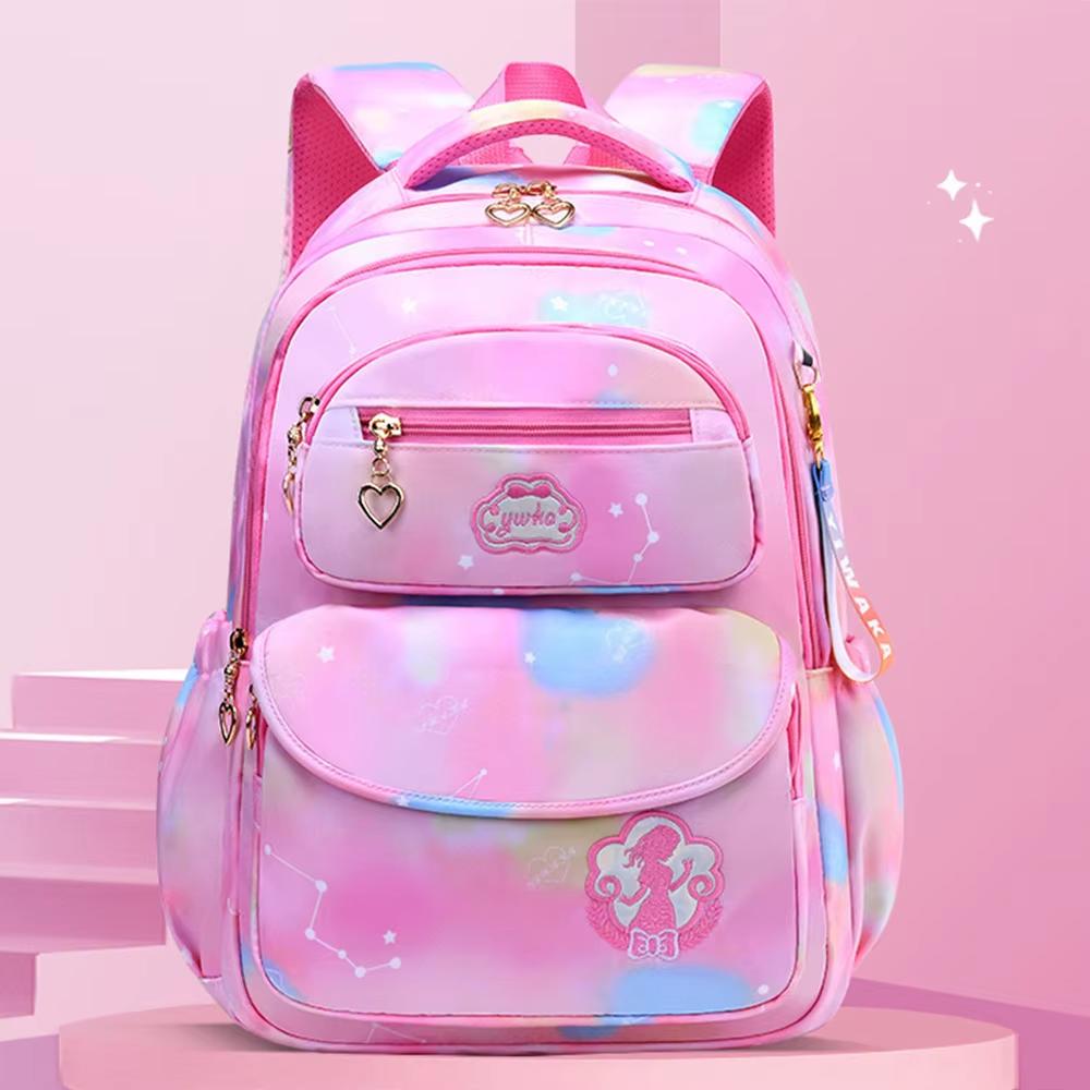 Trendy Gradient Pink Waterproof Backpack - New Collection Large Capacity Cute Teenage School Bag for Girls Travel-LZT