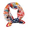 100% Pure Silk Scarf Women Neck Hair Band Foulard Square Small Headband  Fashion Print Neckerchief Scarves Bandana 53*53cm