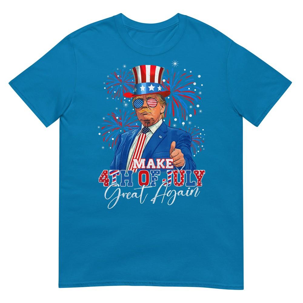Make 4th Of July Great Again Patriotic Firework Donald Trump TShirt