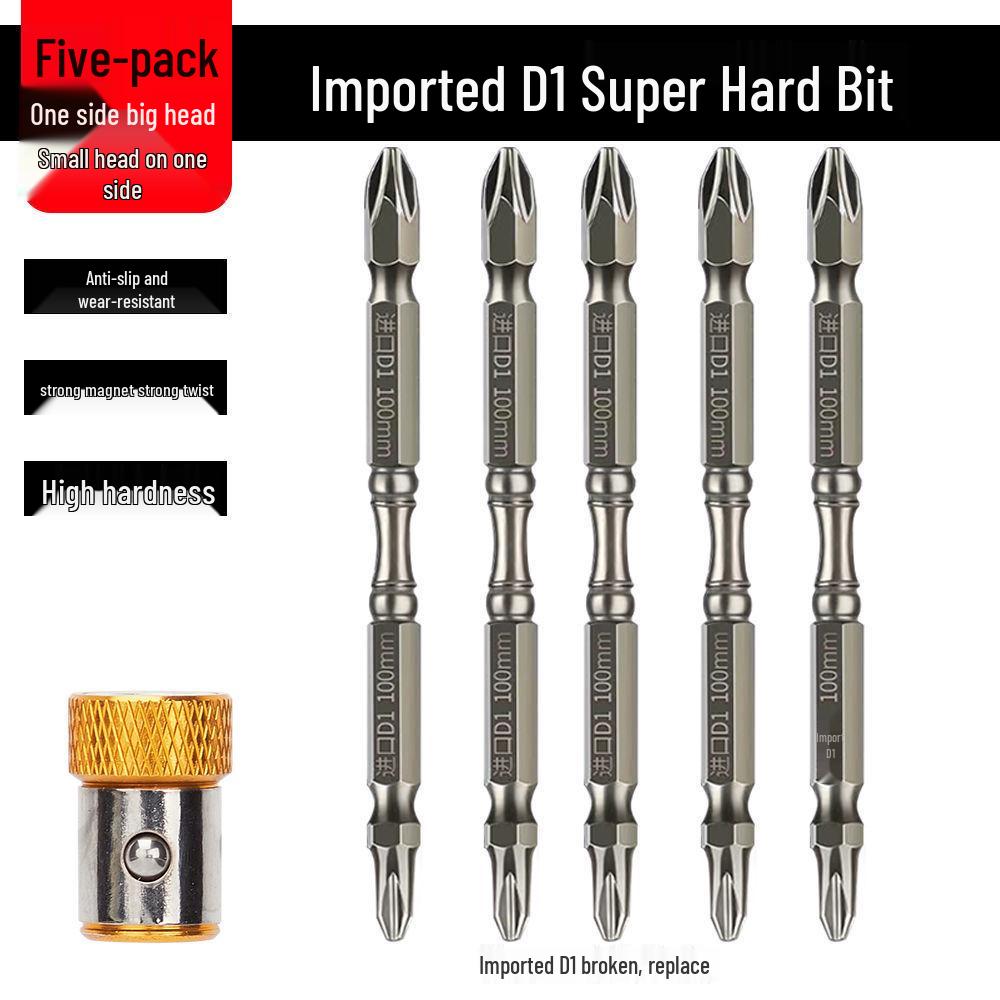 High-Hardness German-Style Phillips Screwdriver Bits with Strong Magnetic Anti-Slip Ring for Electric and Air Screwdrivers