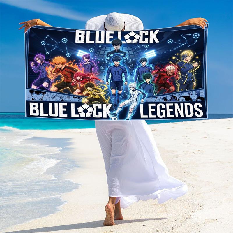 Bluelock Print Beach Towel, Large Soft Quick Dry Towel for Beach Camping Swimming