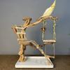 Natural Vine Parrot Swing Chew Toy Interactive Training Hanging Cage Decor For Budgies Cockatiels Small Pet Birds Supplies