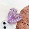 Mobile Phone Finger Telescopic Colorful Sequins Holder Universal 3D Love Heart Folding Phone