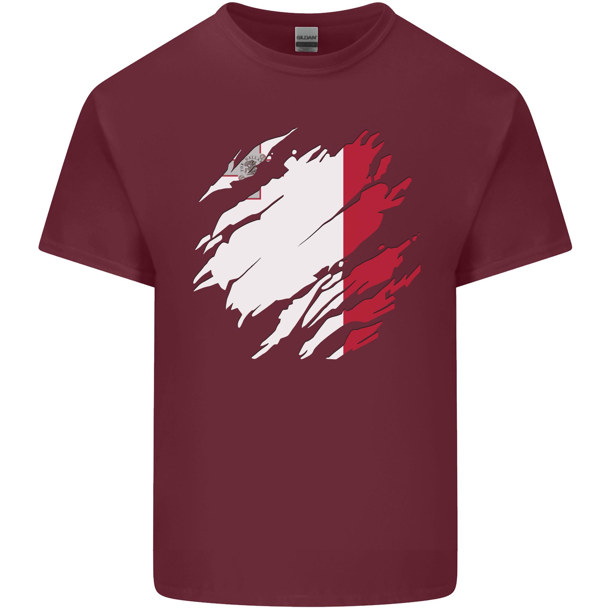 Torn Malta Flag Maltese Day Football Unisexs Light Cotton TShirt S