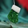 Hanging Christmas Tree Ornaments Plush Christmas Decoration Red Sequins Christmas Stocking  Holiday