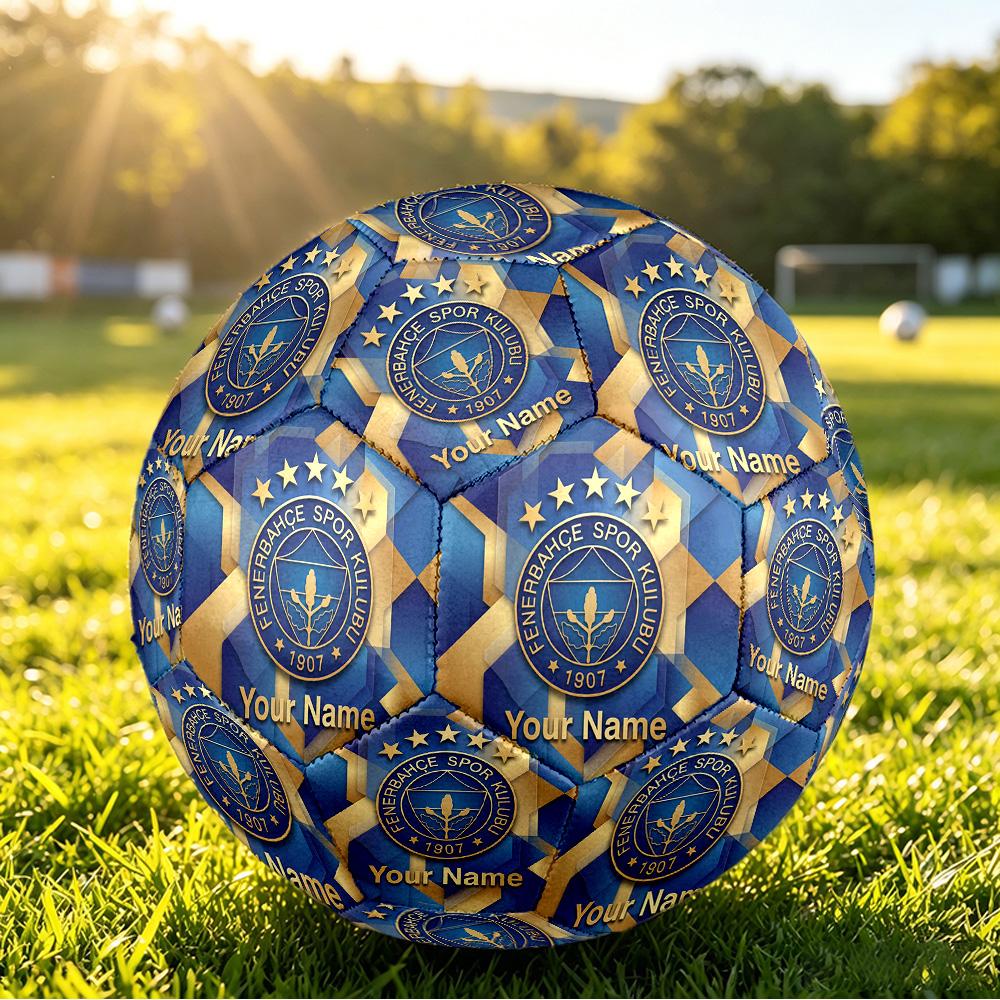 Personalized Size 5 Football Fenerbahçe FC Pattern Outdoor Game Sports Ball Gift