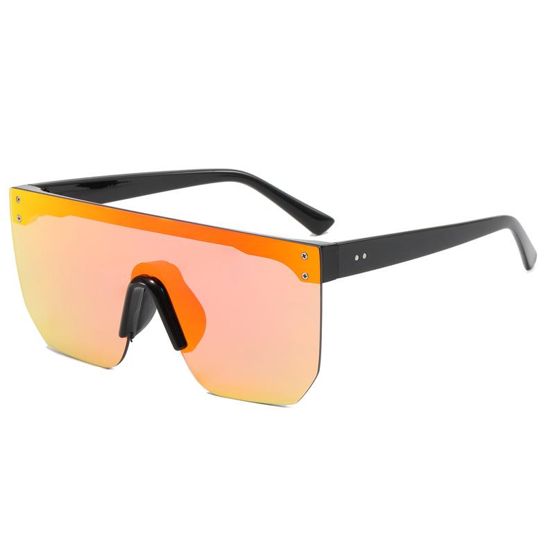 Updated Frameless glasses integrated goggles cycling sunglasses UV-proof fashion versatile style for men and women 9399
