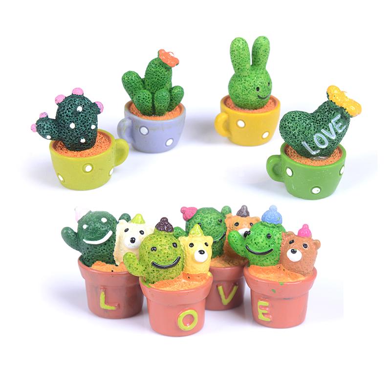 Ghiveci Cactus Miniatură DIY Ornamental Zână Grădină Ornament Decor Artizanat Păpușă Casă de Păpuși