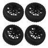 4 Pcs 1Celsius10 RC Off Road Tires 2 Front 2 Rear Round Stud Type Skin V Hole Hub High Grip RC Car Wheels