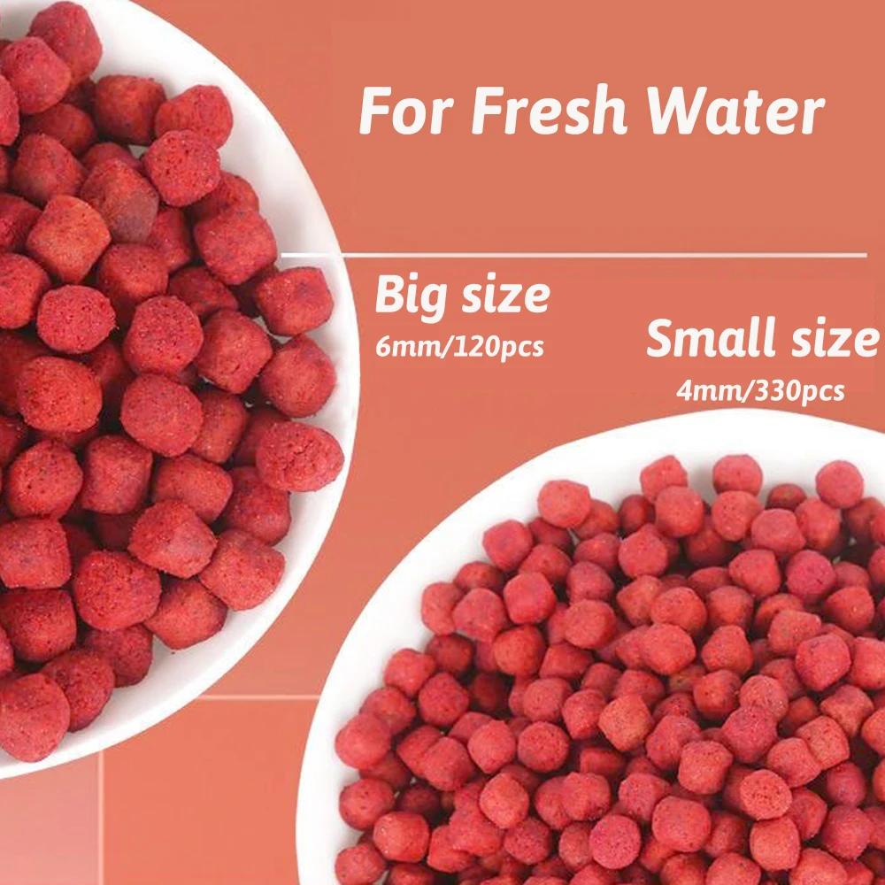 NEW Particle Fishing Lure 330PCS 4mm 120PCS 6mm Granular for 1#-10# Hook Carp Feed Pesca Bite Fish Attractant Meal Soft Bait