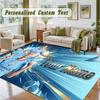 Crystal Velvet Square Rug Custom NameErling Haaland Pattern Non Slip Home Floor Decor Rug