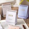 New Small Size Desk Calendar Thick Paper Mini Design Desk Planner Creative Style Coil Binding Daily Planning Supplies Study Use