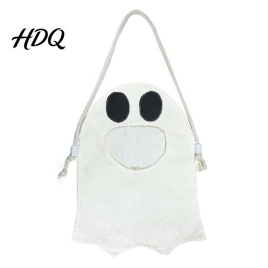 Community Trick Or Treat Bags Halloween or Candy Bag for Kids Cute Ghost School with Handle Oxford Cloth Snack Holder Party Favors Reusable