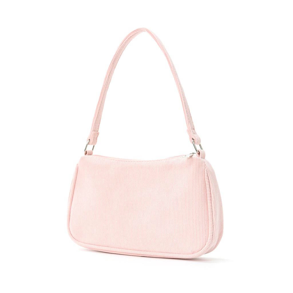 Corduroy Shoulder Bag For Women With Zipper Closure And Inner Pocket Casual Crossbody Accessory