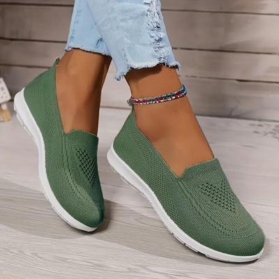 Sneakers, 1 Paar leichte und atmungsaktive Damen-Strick-Flats, atmungsaktive Low-Top-Fitnessschuhe,