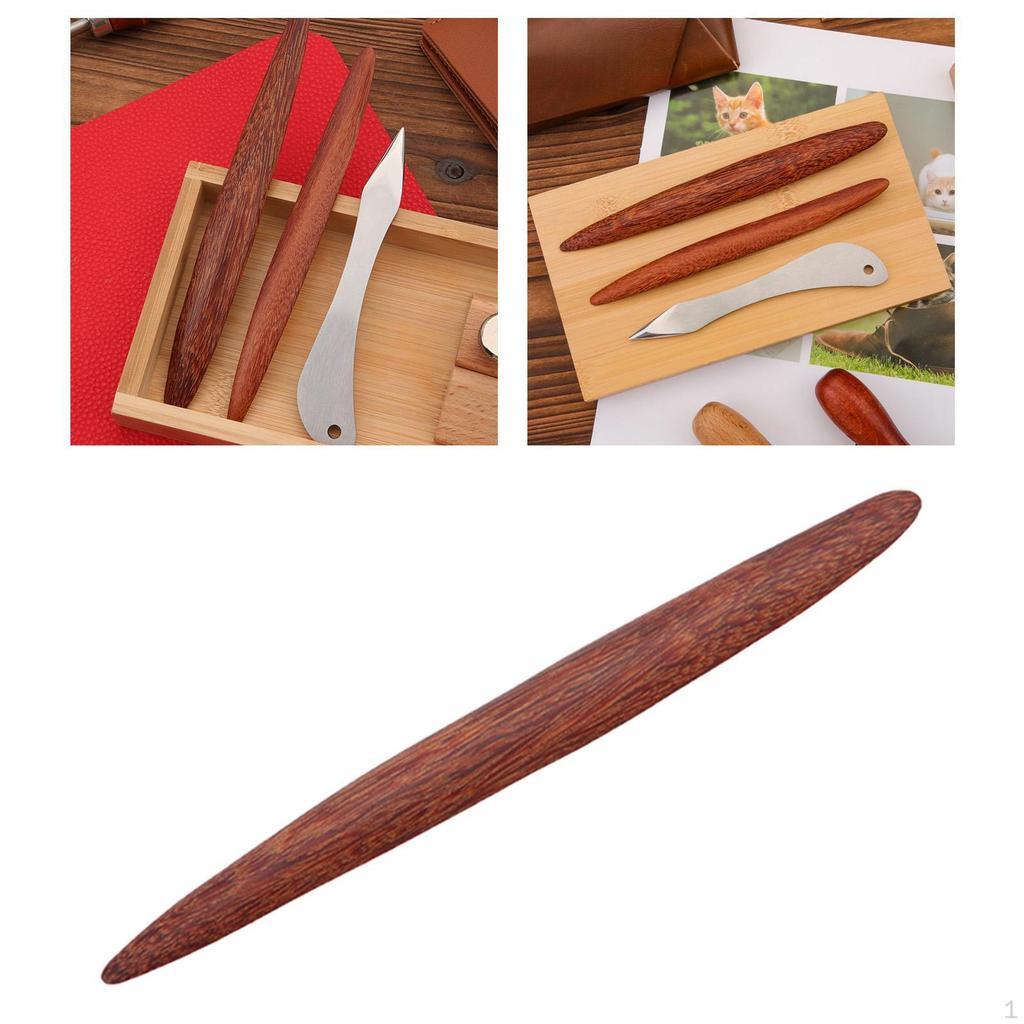 Leathercraft Shaping Rod Edge Wood Portable Detailing Tools Leather Burnisher Tool for