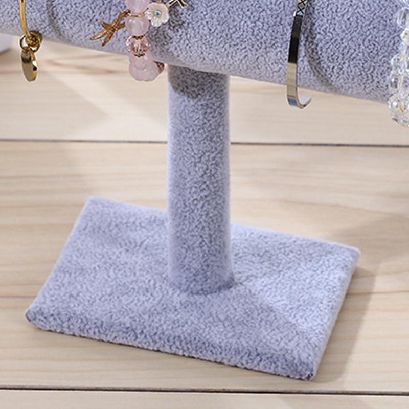 

Jewelry Display Stand Simple Fashionable Bracelet Scrunchies Holder for Home Jewelry Store Showcase Grey Single Row