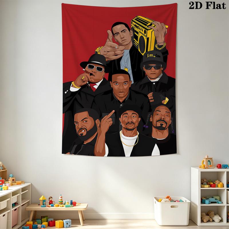 Rap Legends Visual Celebration Threepiece Set 1 Duvet Cover 2 Pillowcase Without Core Soft And Comfortable Christmas Birthday Gift