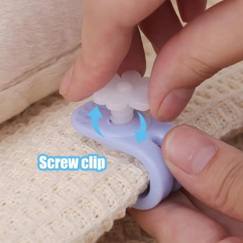 10PCS Anti-escape BedSheet Clips Plastic Blanket Buckles Quilt Fixator Grippers  Quilt Bed Cover