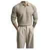 Maglione Polo a Maglia Premium da Uomo - Stile Coreano, Delicato sulla Pelle, Versatile, Vestibilità Larga, Look Maturo