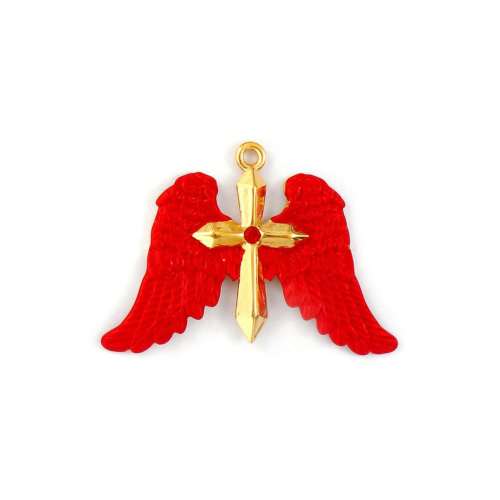 1Piece 304 Stainless Steel Pendants 18K Gold Plated Enamel Tree Of Life Moon Feather Winged Cross Charms For DIY Necklace Making