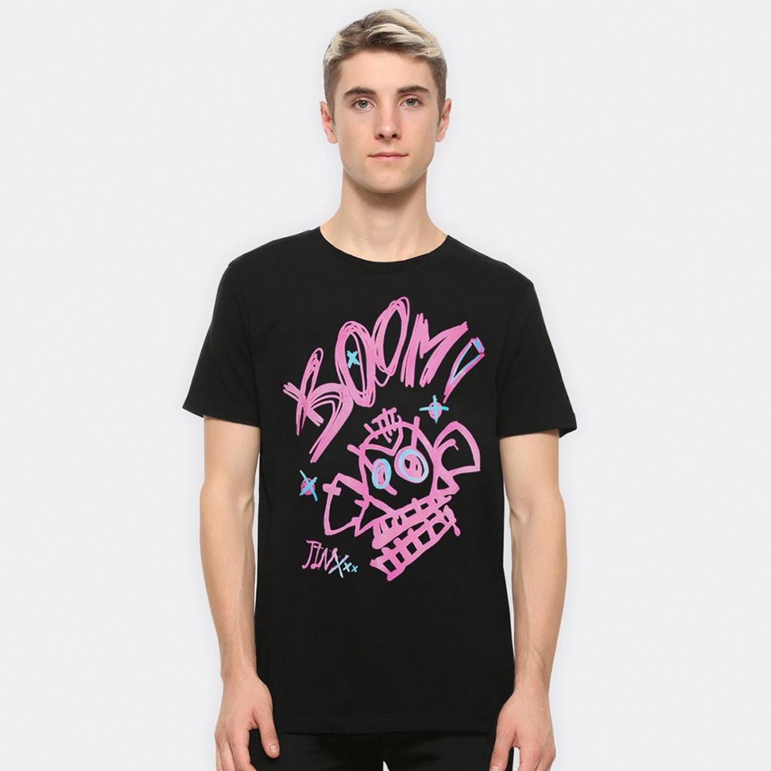 Arcane Jinx Monkey Graffiti T-Shirt, Men s and Women s Sizes (ARC-77861) S