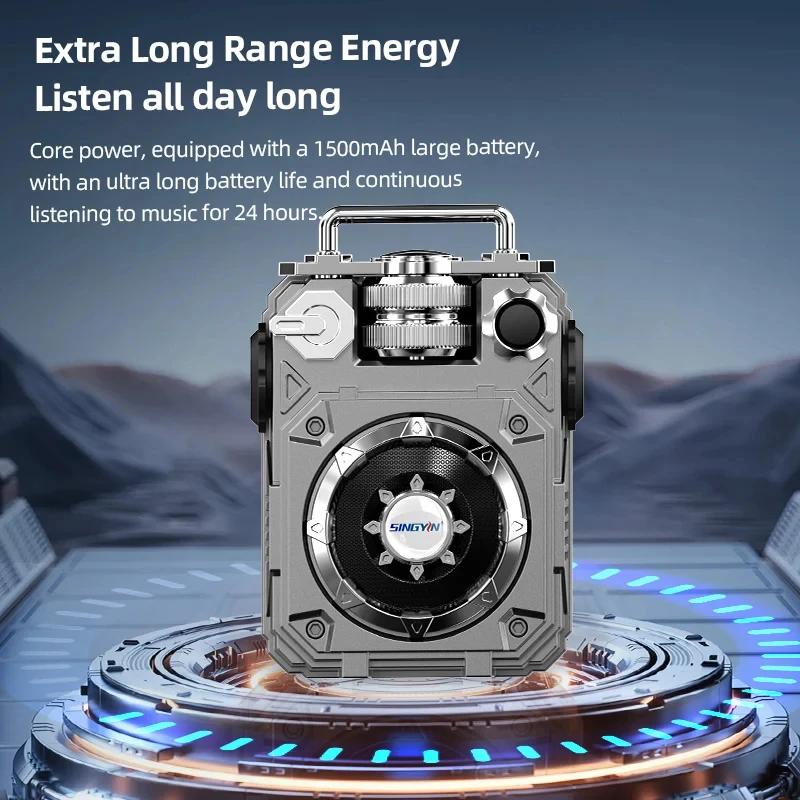 Mini Mecha Style Bluetooth Speaker Portable Subwoofer Creative Super Bass TF Card Insertion Cool Music Player Wireless Sound Box