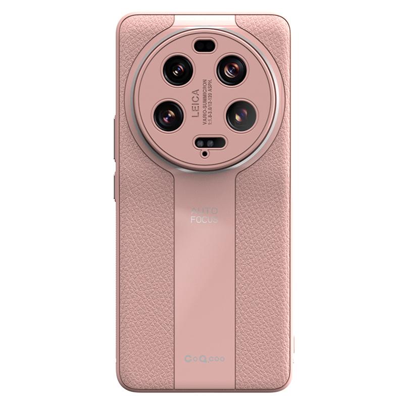 

Q.COO For Xiaomi 13 Ultra Mobile Phone Cover TPU+Acrylic+PU Leather Cell Phone Case Pink