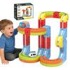 Magnetic Electric Train Set with Track Fusion, STEM Montessori DIY Building Race Toy for Kids, Christmas & Birthday Gift for Boy