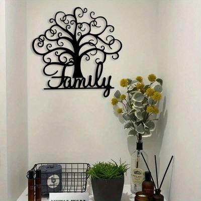 Metal Wall Art Family Tree Sculpture Home Decor Wedding Gift