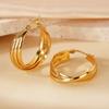 2025 Trendy Titanium Steel Multi-layer Earrings for Women - European & American Ins Style, Light Luxury, Versatile Jewelry, Fast Shipping