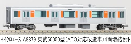 Micro Ace N Gauge Tobu 50050 Series (ATO Compatible Modified) 4-Car Add-on Set Railway Model Train A8879