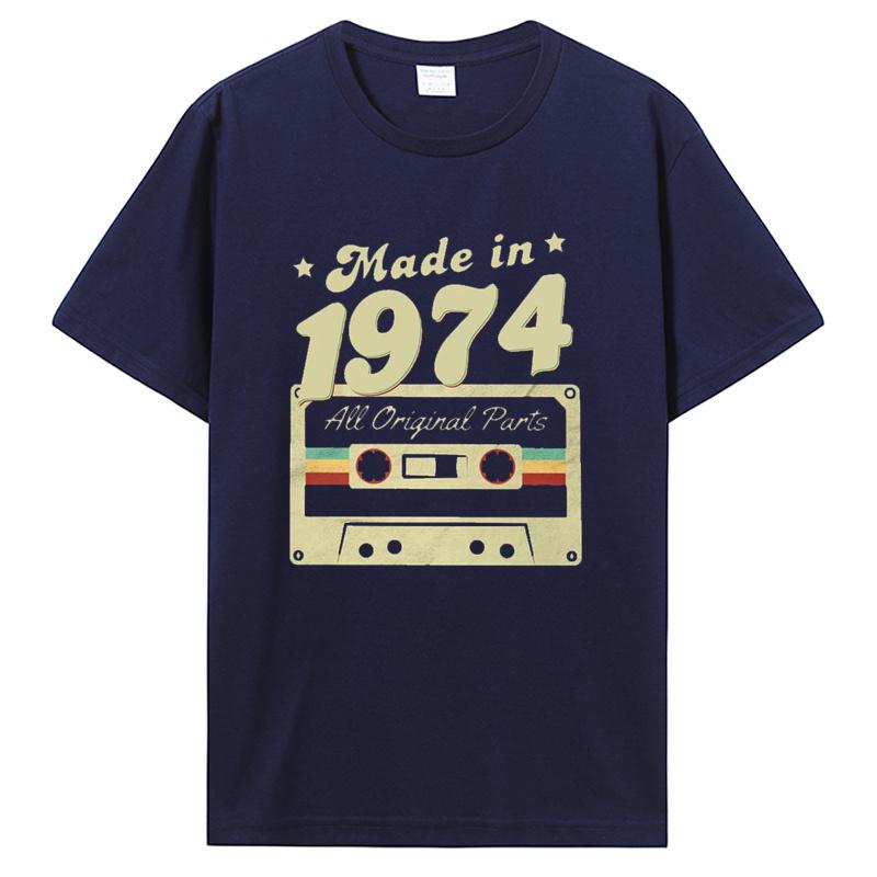 Staré Vintage 1974 Narozeninové Pánské Dámské Tričko Manželka Manžel Dárky k Narozeninám Nápisy Citát Grafické Oblečení Oversized Tričko