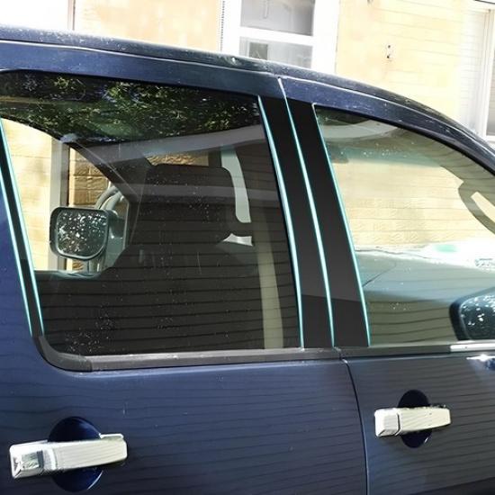 2004-2015 Fit Crew Titan Cab Pillar Nissan 6X Black Post Door Glossy Trim Cover