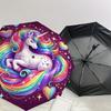 1pc Rainbow Unicorn Fantasy Art Umbrella with Plastic Handle,Suitable for All Seasons Home Travel Outdoor UmbrellaDD1407