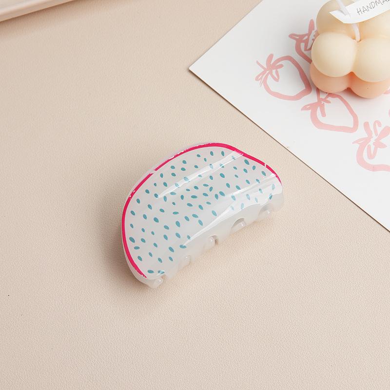 Creative Fruit Lemon Scratch Clip Acrylic Hair Accessories Hair Scratch Back Head Hairpin Shark Clip