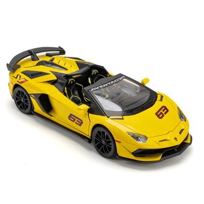1/24 Lamborghini Aventador SVJ 63 Slitina Závodní Auto Model Odlitky Kovová Hračka Vozidla Model Auta Zvuková a Světelná Simulace Dětská Hračka Dárek