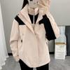 Outdoor Three-in-one Two-piece Set of Detachable Fleece and Thickened Loose Mountaineering Jacket for Autumn and Winter