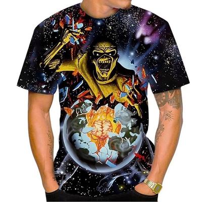 Nuovo di zecca Live Dead 3D Printing T-shirt Rock Music Girocollo Manica corta Heavy Metal Moda Casual Uomo Unisex Top