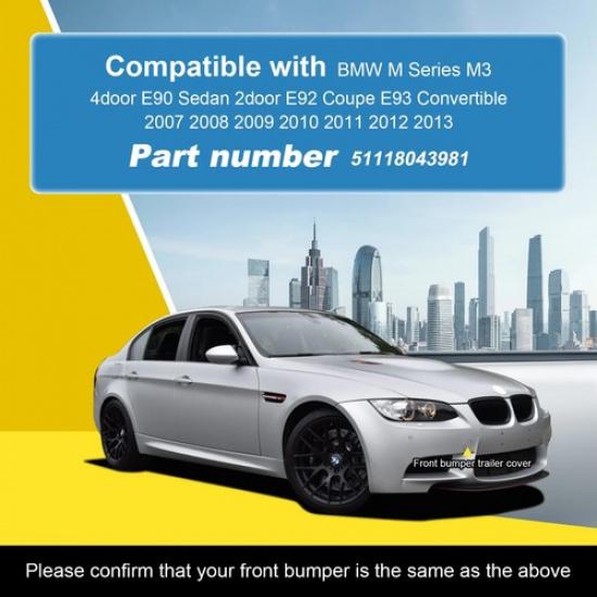 Voor en Achter Bumper Trekhaak Kap Voor BMW M3 E92 Coupe E93 Cabrio 2007-2013