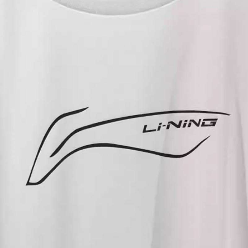 Li Ning Logo Simple Quick-Dry Comfortable Versatile Round Neck Pullover Short Sleeve Mid-Waist Tied Shorts Casual Sports Suit YTSU141-1+AKST543-3