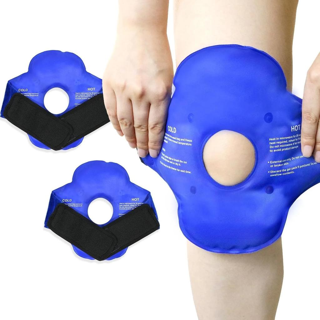 Ice Pack for Knee Pain Relief, Reusable Gel Ice Wrap for Leg Injuries, Swelling, Knee Replacement Surgery, Cold Compress Therapy