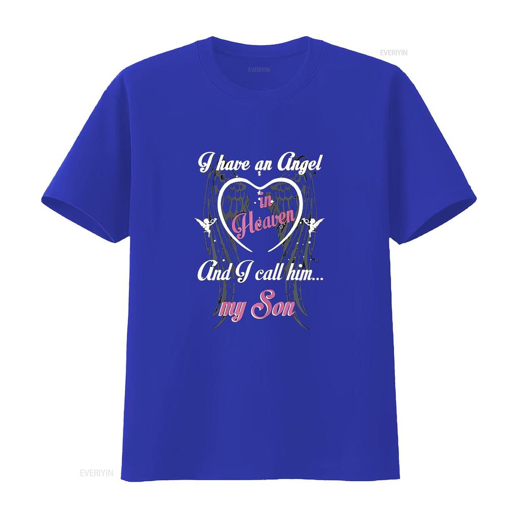 I Have An Angel In Heaven Call Him My Son For Lost T Shirt vintage Washed designer clothes Soft Unisex Breathable Comfortable