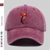 Pc Japanesestyle Red Plum Blossom Print Baseball Cap with Floral Print Design Decorative Hat Comfortable and Lightweight Hea