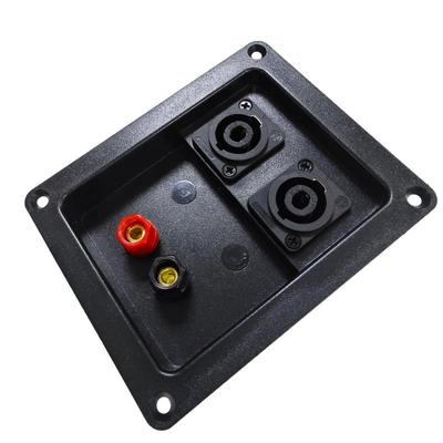 1Pcs Red Black Wiring Terminal Audio Accessories Cable Clamp 4/6 Hole Audio Speaker Junction Box Xlr Socket Connector