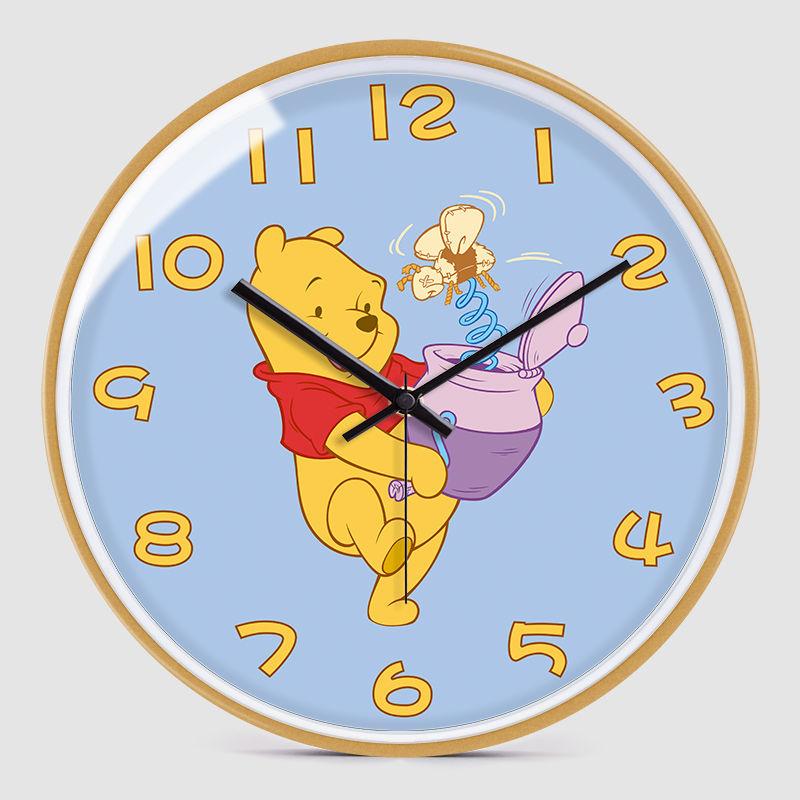 

New Winnie the Pooh Cartoon Animation Creative Quartz Wall Clock Cute Fashion High-Value Room Living Room Decoration Clock 8 inches