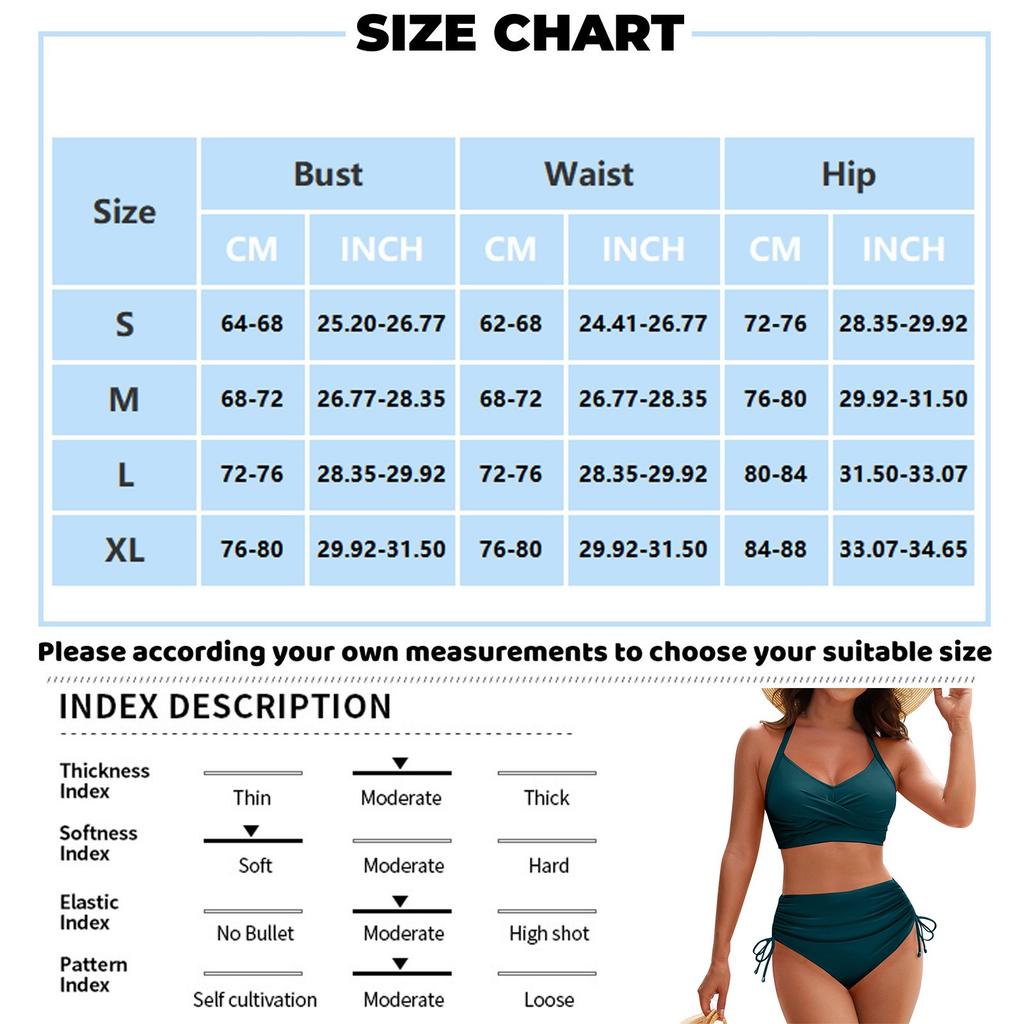 Womens High Waisted Bikini Sets Drawstring Swimsuits Crisscross Tie Back Bathing Suit