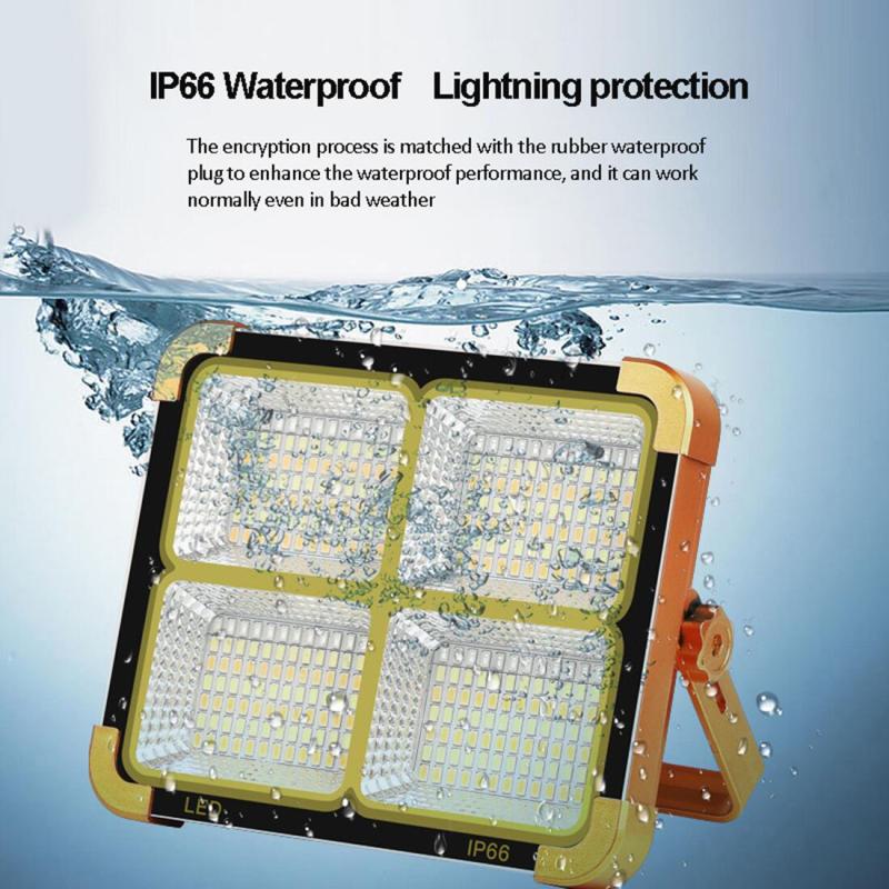 300w Solar  Outdoor  Lighting Camping Glare Portable Warning Emergency Household Flood Light