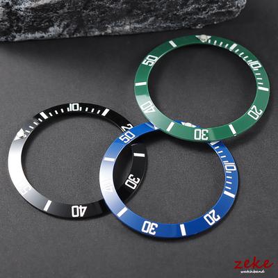 38mm Ceramic Alloy Watch Bezel Insert Ring Slope for Water Ghost Watch Case NH35 NH36 for GMT Diving Men Watch Part Accessories