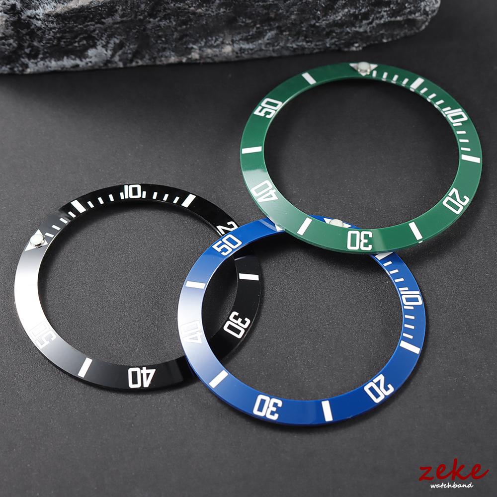 38mm Ceramic Alloy Watch Bezel Insert Ring Slope for Water Ghost Watch Case NH35 NH36 for GMT Diving Men Watch Part Accessories